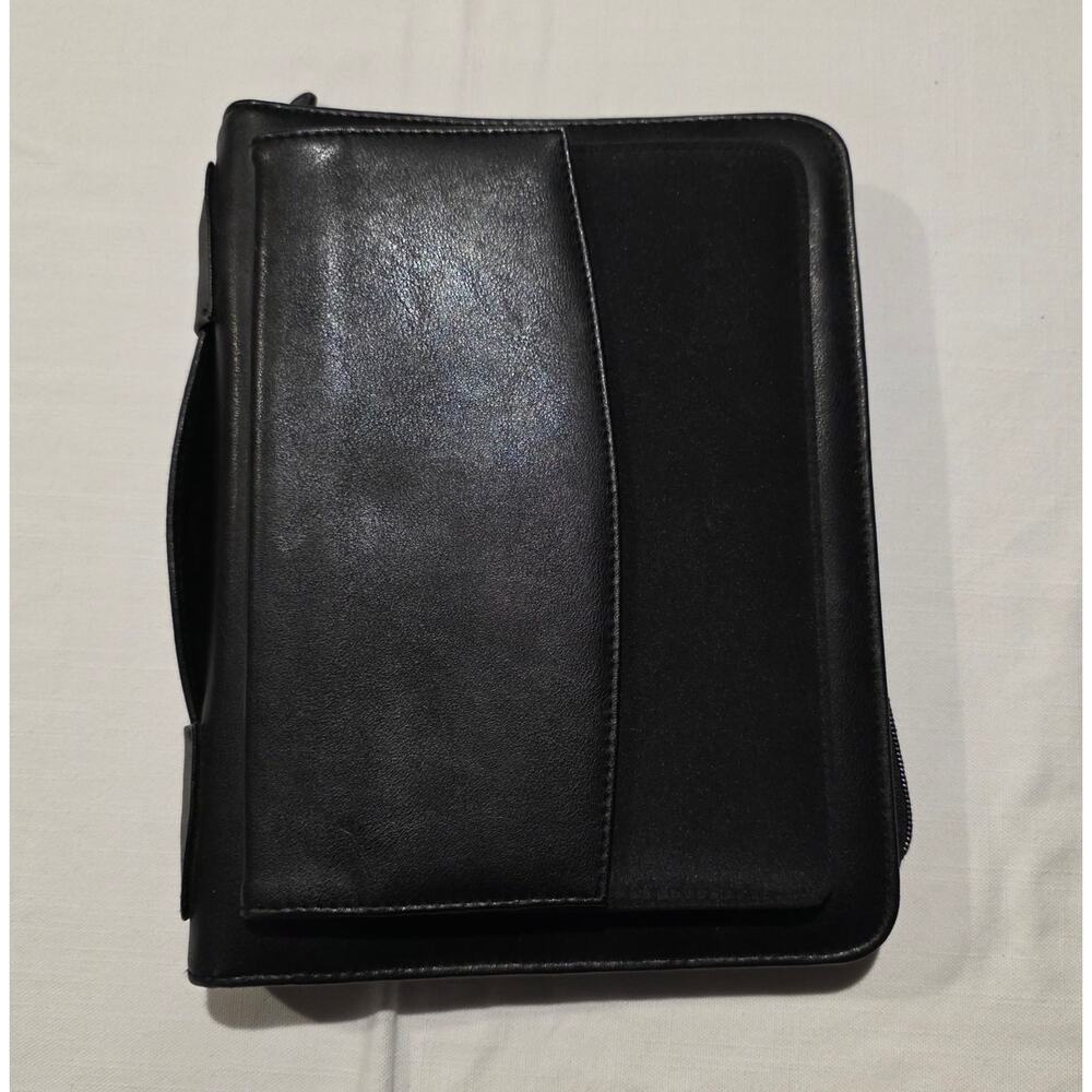 Day-Timer Large Planner Black 11"X9" Vintage Ring Bound Zipper Pockets